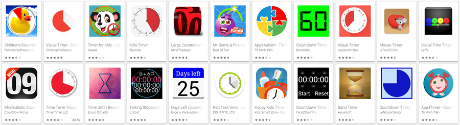visual timer apps on Play store 
